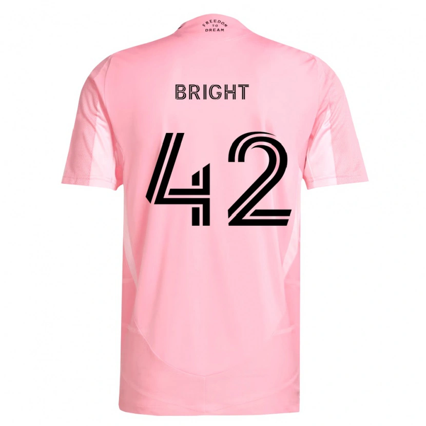 Danxen Enfant Maillot Yannick Bright #42 Rose Noir Tenues Domicile 2026/27 T-Shirt