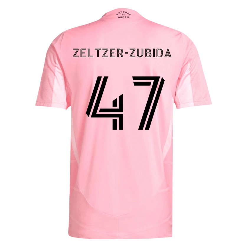 Danxen Enfant Maillot Idoh Zeltzer-Zubida #47 Rose Noir Tenues Domicile 2026/27 T-Shirt