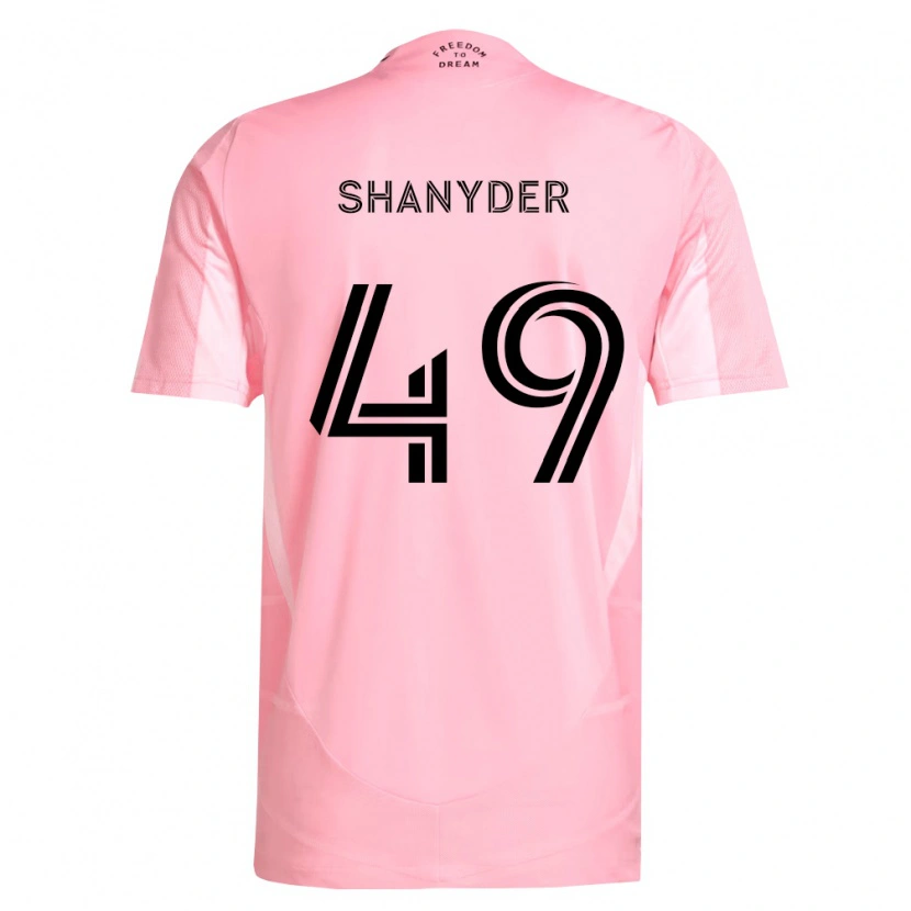 Danxen Enfant Maillot Shanyder Borgelin #49 Rose Noir Tenues Domicile 2026/27 T-Shirt