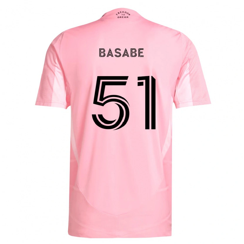 Danxen Enfant Maillot Samuel Basabe #51 Rose Noir Tenues Domicile 2026/27 T-Shirt