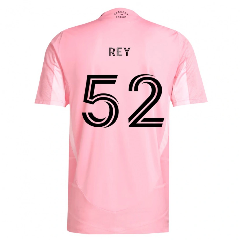 Danxen Enfant Maillot Diego Rey #52 Rose Noir Tenues Domicile 2026/27 T-Shirt