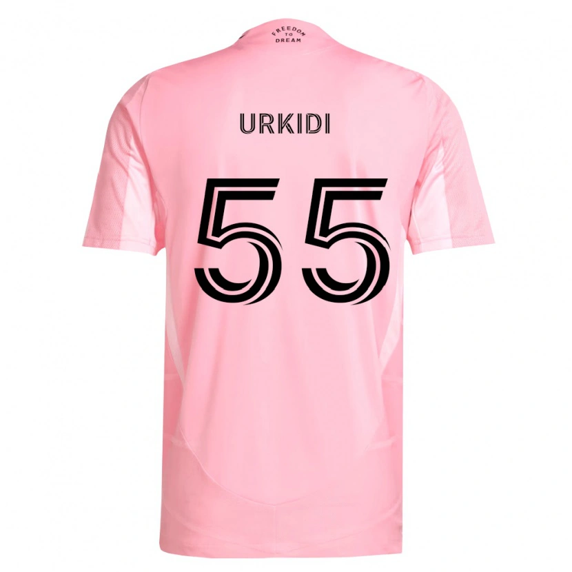 Danxen Enfant Maillot Ian Urkidi #55 Rose Noir Tenues Domicile 2026/27 T-Shirt