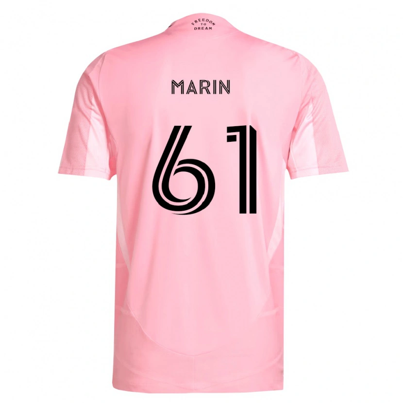 Danxen Enfant Maillot Matias Marin #61 Rose Noir Tenues Domicile 2026/27 T-Shirt