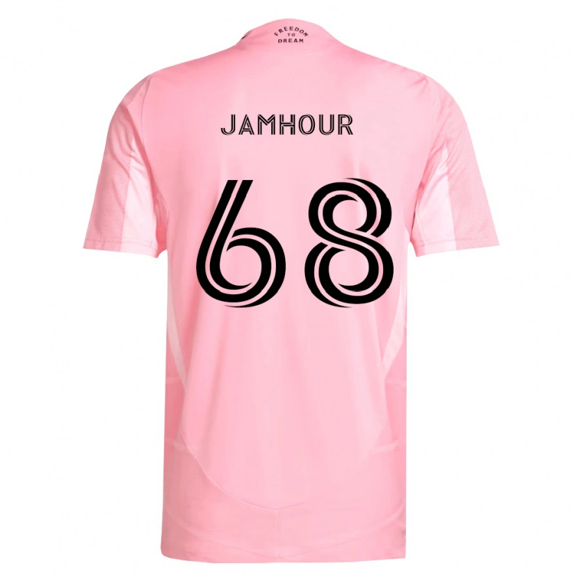 Danxen Enfant Maillot Mohammed Jamhour #68 Rose Noir Tenues Domicile 2026/27 T-Shirt