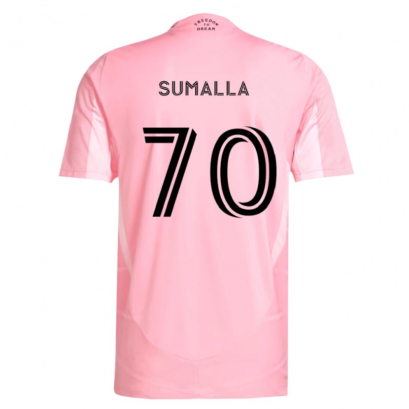 Danxen Enfant Maillot Daniel Sumalla #70 Rose Noir Tenues Domicile 2026/27 T-Shirt