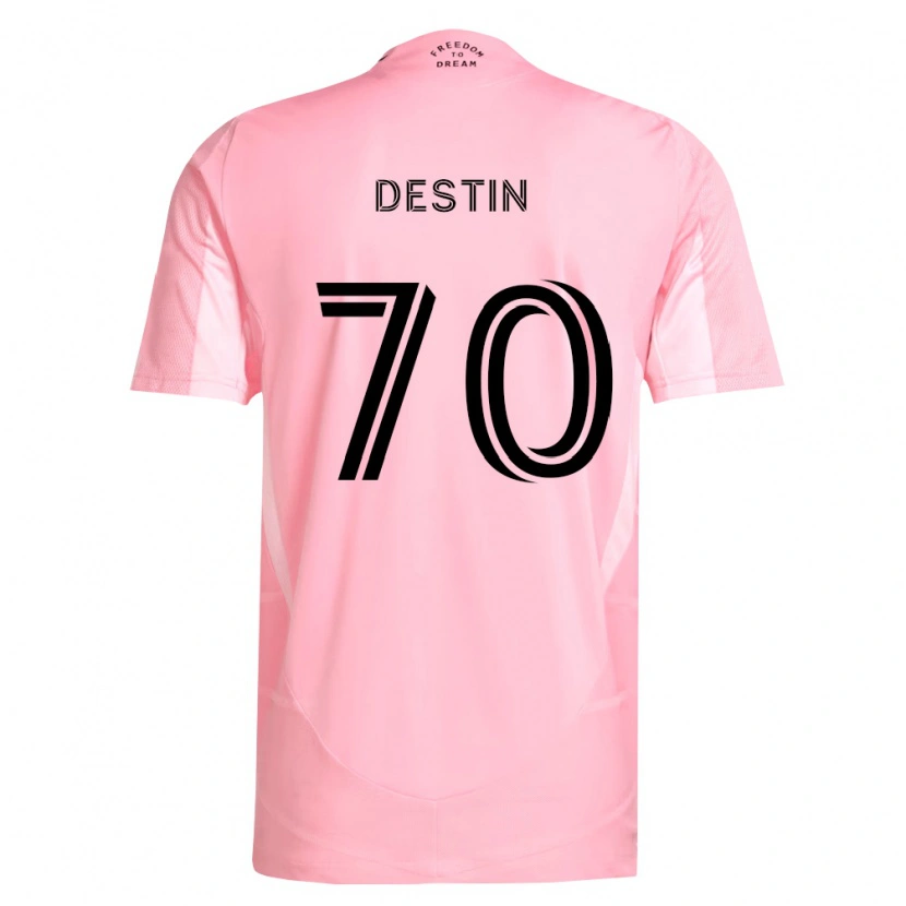 Danxen Enfant Maillot Bryan Destin #70 Rose Noir Tenues Domicile 2026/27 T-Shirt