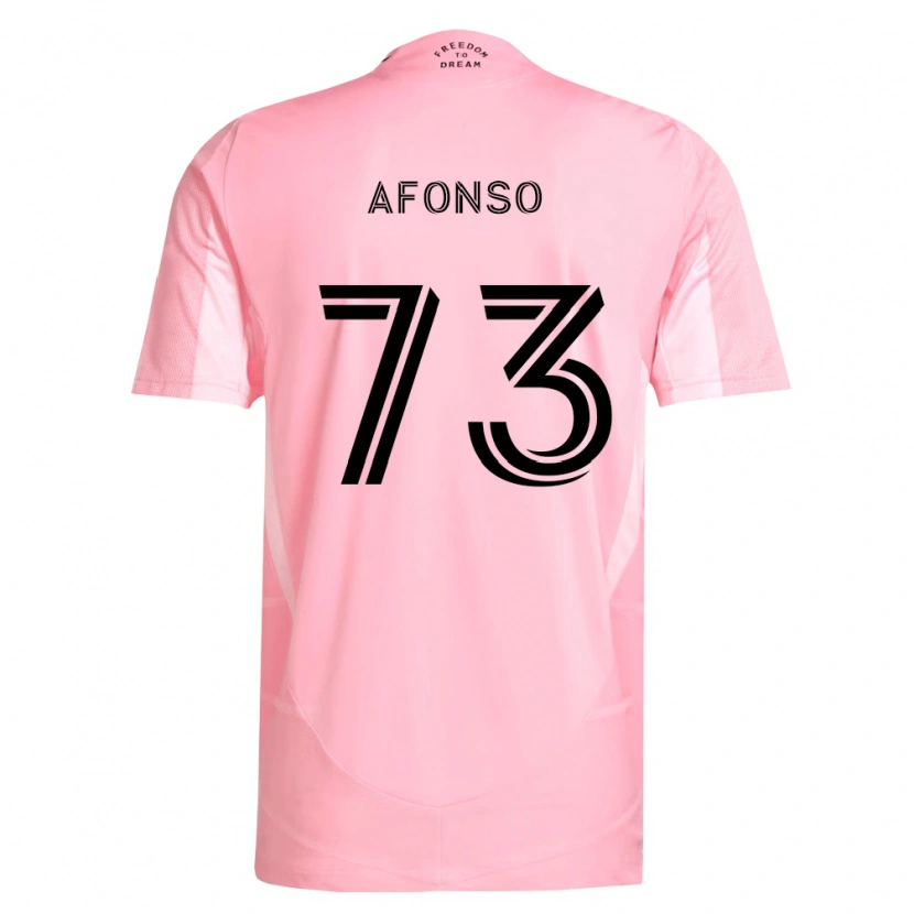 Danxen Enfant Maillot Leo Afonso #73 Rose Noir Tenues Domicile 2026/27 T-Shirt