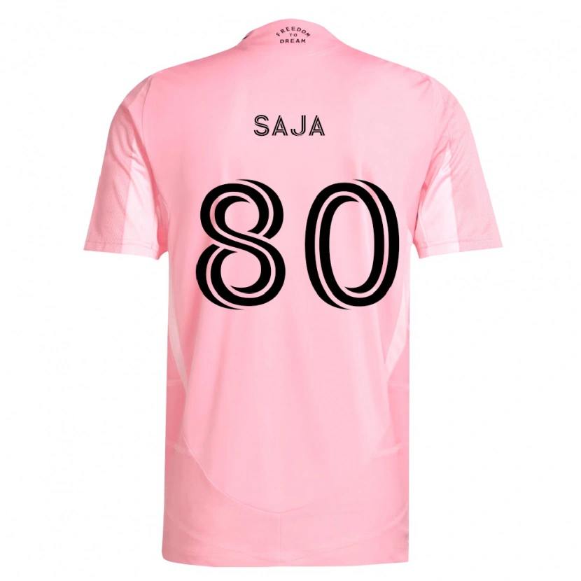 Danxen Enfant Maillot Mateo Saja #80 Rose Noir Tenues Domicile 2026/27 T-Shirt