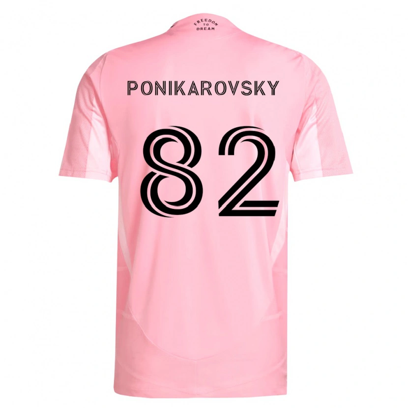 Danxen Enfant Maillot Max Ponikarovsky #82 Rose Noir Tenues Domicile 2026/27 T-Shirt