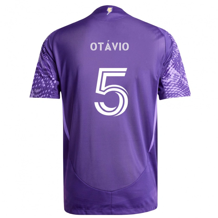 Danxen Enfant Maillot Luis Otávio #5 Violet Blanc Tenues Domicile 2026/27 T-Shirt