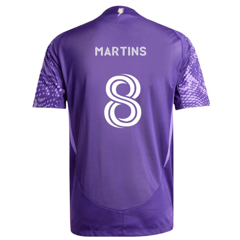 Danxen Enfant Maillot Felipe Martins #8 Violet Blanc Tenues Domicile 2026/27 T-Shirt