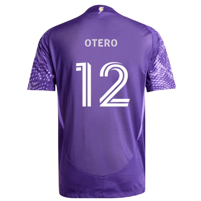 Danxen Enfant Maillot Javier Otero #12 Violet Blanc Tenues Domicile 2026/27 T-Shirt