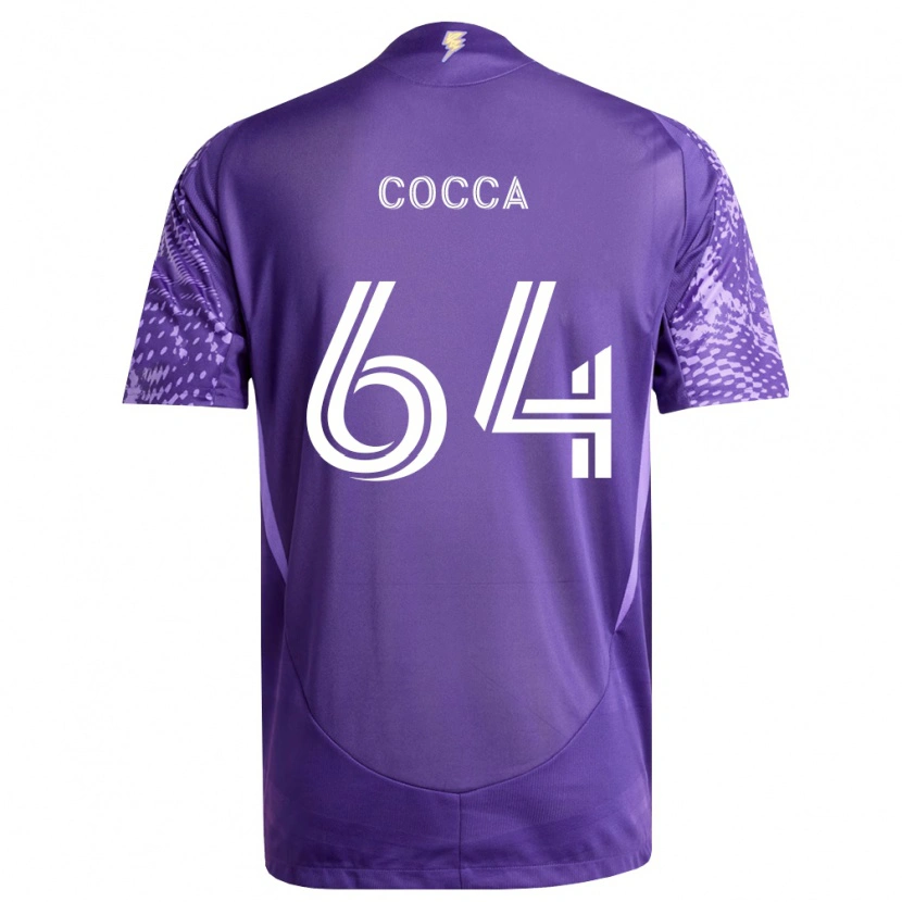Danxen Enfant Maillot Manuel Cocca #64 Violet Blanc Tenues Domicile 2026/27 T-Shirt