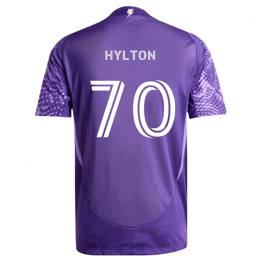 Danxen Enfant Maillot Justin Hylton #70 Violet Blanc Tenues Domicile 2026/27 T-Shirt