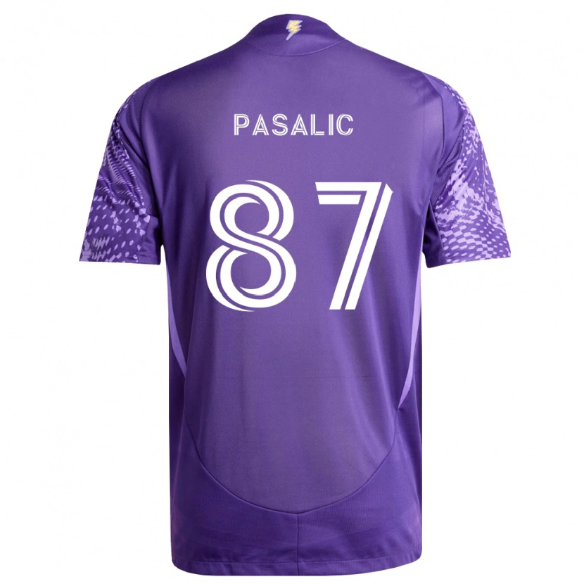 Danxen Enfant Maillot Marco Pašalić #87 Violet Blanc Tenues Domicile 2026/27 T-Shirt