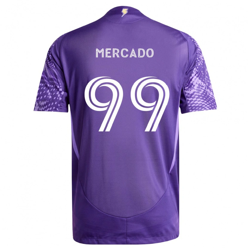 Danxen Enfant Maillot Carlos Mercado #99 Violet Blanc Tenues Domicile 2026/27 T-Shirt
