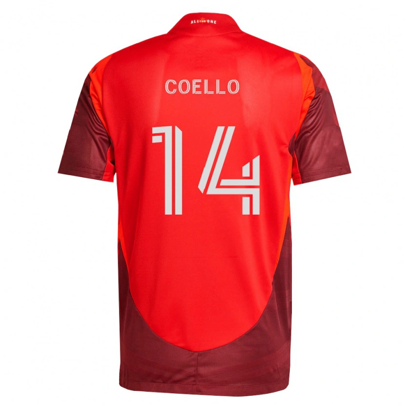 Danxen Enfant Maillot Alonso Coello #14 Bourgogne Rouge Tenues Domicile 2026/27 T-Shirt