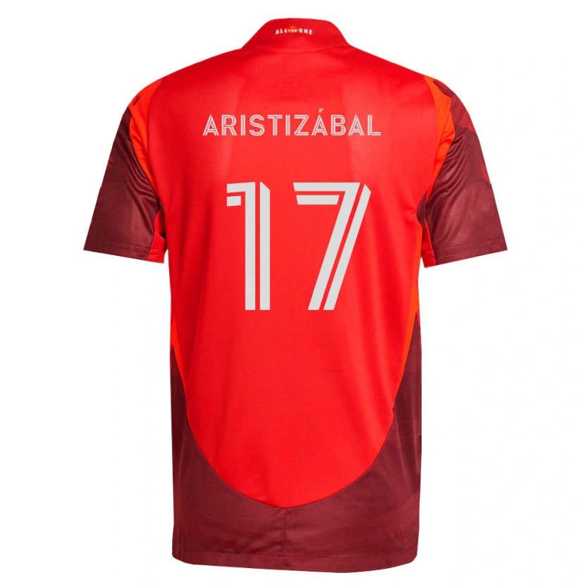 Danxen Enfant Maillot Emilio Aristizábal #17 Bourgogne Rouge Tenues Domicile 2026/27 T-Shirt
