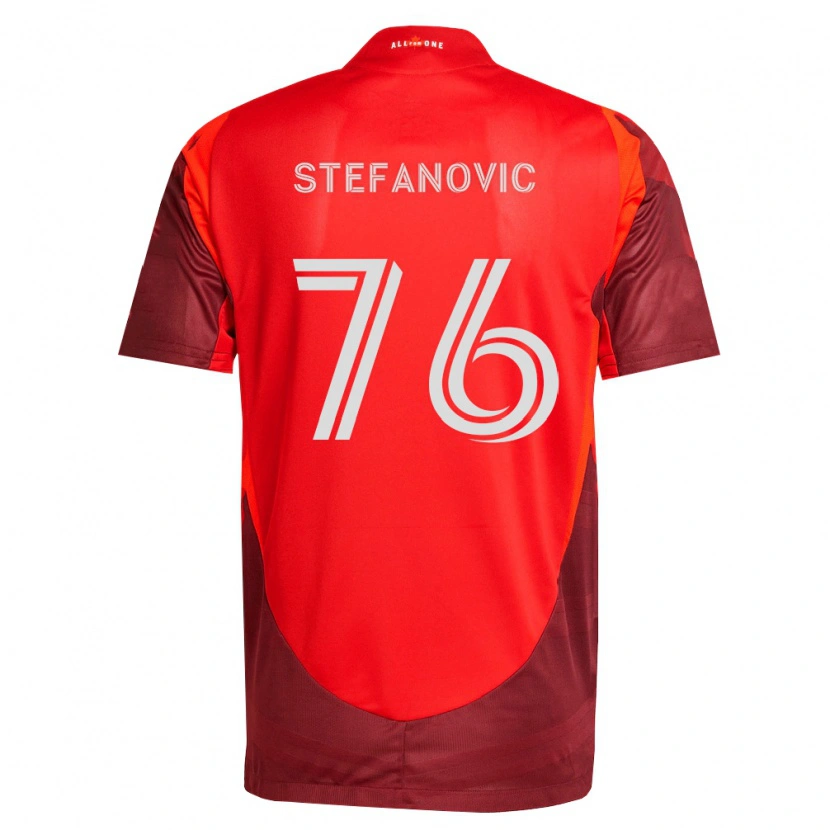 Danxen Enfant Maillot Lazar Stefanović #76 Bourgogne Rouge Tenues Domicile 2026/27 T-Shirt