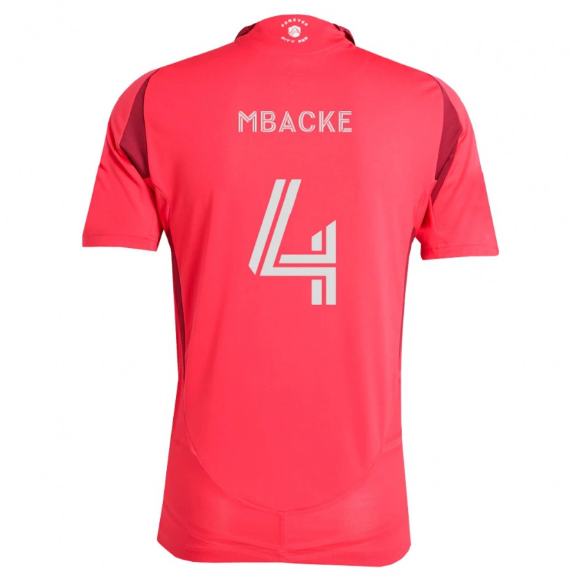 Danxen Enfant Maillot Mamadou Mbacke #4 Magenta Blanc Tenues Domicile 2026/27 T-Shirt