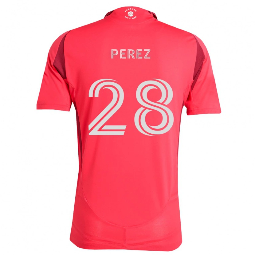 Danxen Enfant Maillot Miguel Perez #28 Magenta Blanc Tenues Domicile 2026/27 T-Shirt