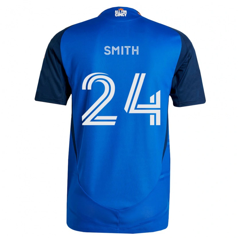 Danxen Enfant Maillot Kyle Smith #24 Bleu Royal Orange Tenues Domicile 2026/27 T-Shirt