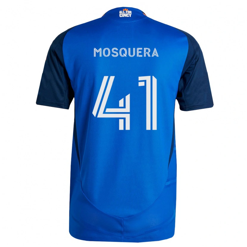 Danxen Enfant Maillot Deiver Mosquera #41 Bleu Royal Orange Tenues Domicile 2026/27 T-Shirt