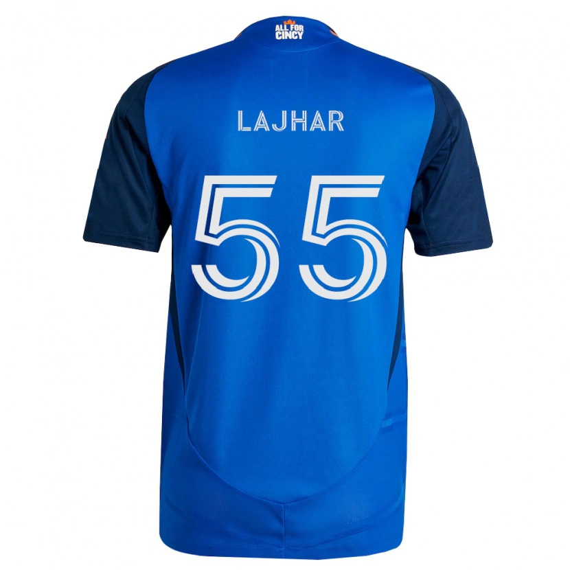 Danxen Enfant Maillot Ayoub Lajhar #55 Bleu Royal Orange Tenues Domicile 2026/27 T-Shirt