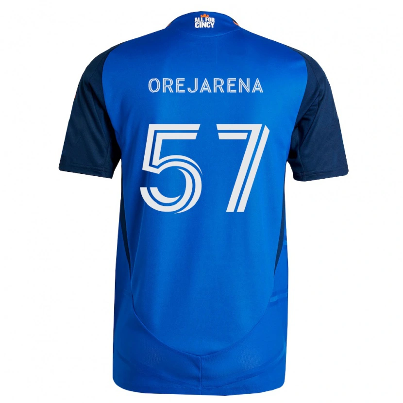 Danxen Enfant Maillot Leo Orejarena #57 Bleu Royal Orange Tenues Domicile 2026/27 T-Shirt