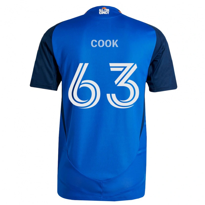 Danxen Enfant Maillot Steel Cook #63 Bleu Royal Orange Tenues Domicile 2026/27 T-Shirt