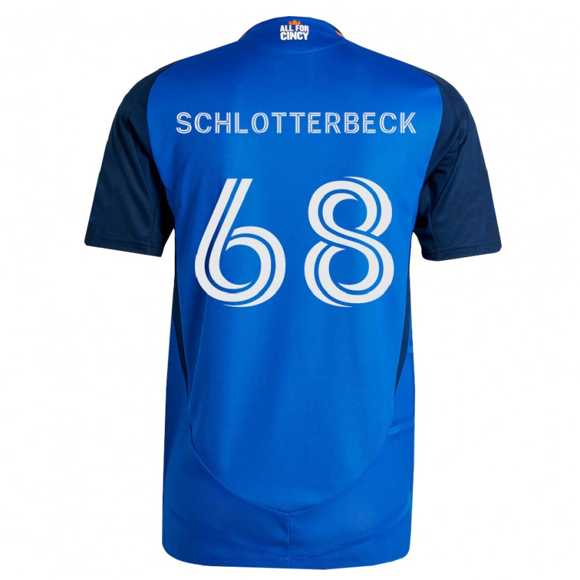 Danxen Enfant Maillot Ryan Schlotterbeck #68 Bleu Royal Orange Tenues Domicile 2026/27 T-Shirt