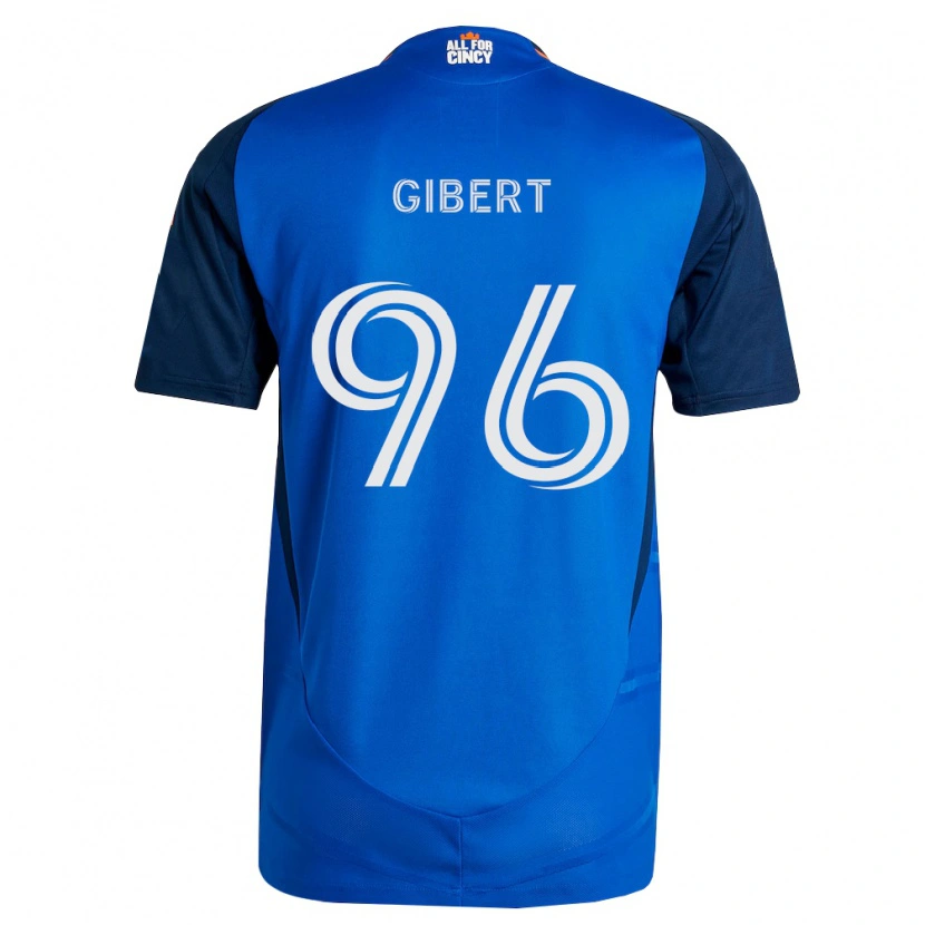 Danxen Enfant Maillot Gaël Gibert #96 Bleu Royal Orange Tenues Domicile 2026/27 T-Shirt