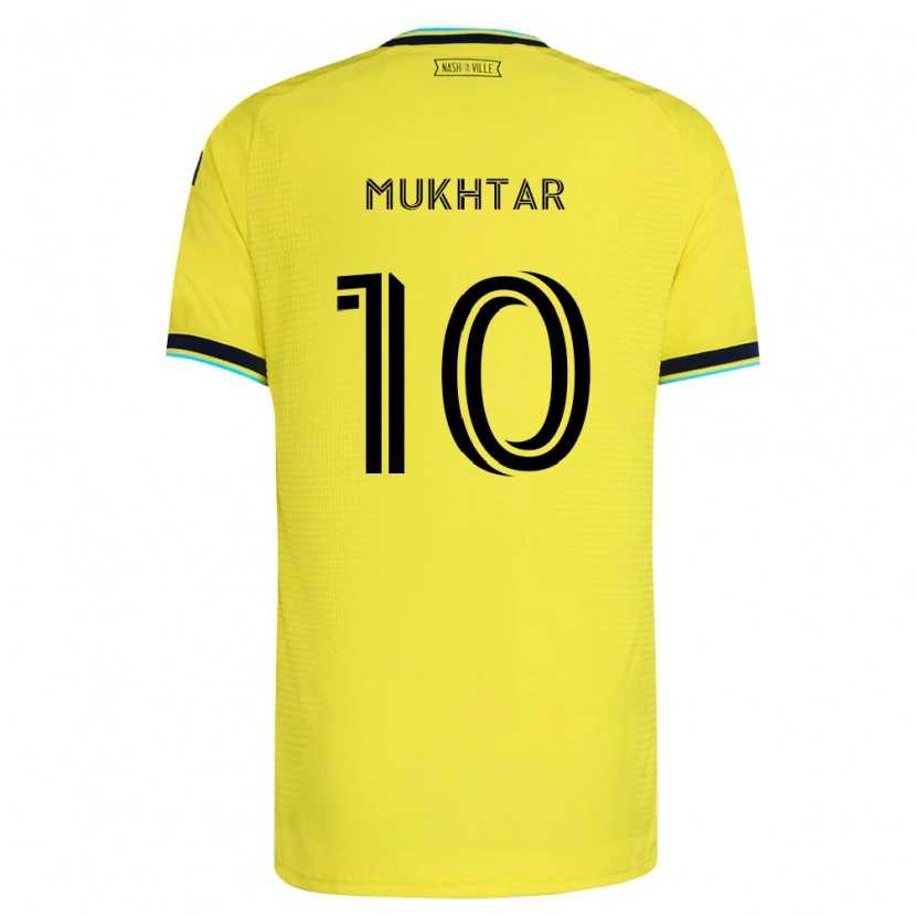 Danxen Enfant Maillot Hany Mukhtar #10 Jaune Vif Bleu Marine Tenues Domicile 2026/27 T-Shirt