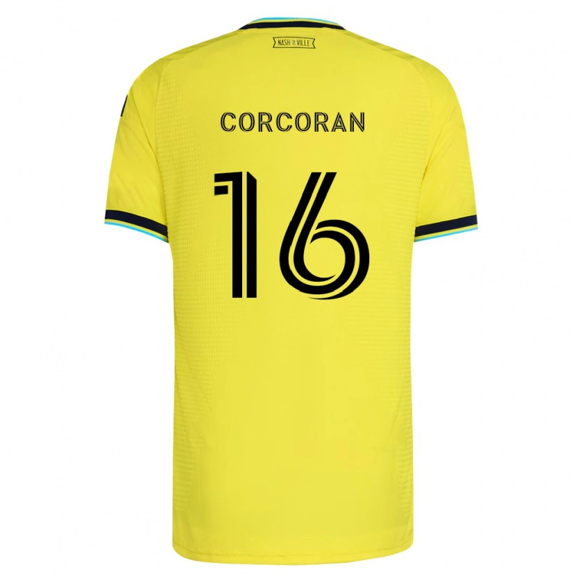 Danxen Enfant Maillot Matthew Corcoran #16 Jaune Vif Bleu Marine Tenues Domicile 2026/27 T-Shirt