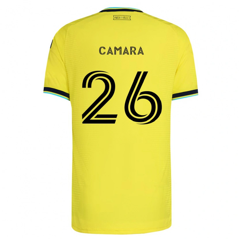 Danxen Enfant Maillot Famara Camara #26 Jaune Vif Bleu Marine Tenues Domicile 2026/27 T-Shirt