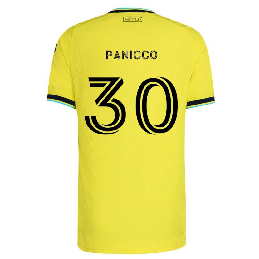 Danxen Enfant Maillot Elliot Panicco #30 Jaune Vif Bleu Marine Tenues Domicile 2026/27 T-Shirt