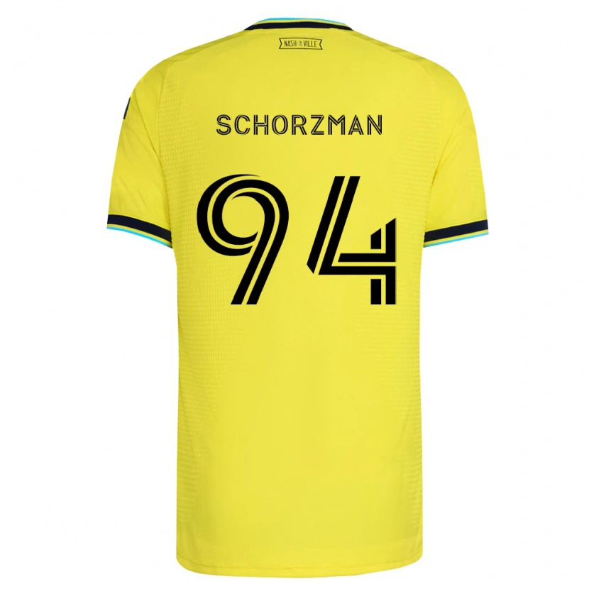 Danxen Enfant Maillot Eamon Schorzman #94 Jaune Vif Bleu Marine Tenues Domicile 2026/27 T-Shirt