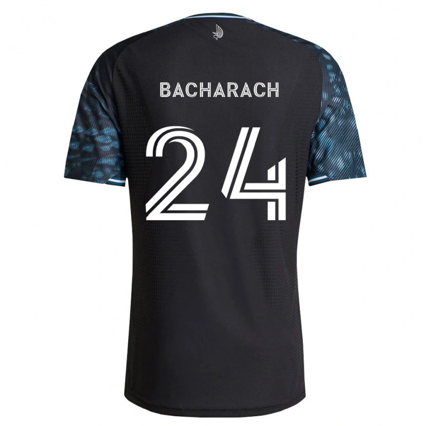 Danxen Enfant Maillot Hugo Bacharach #24 Noir Blanc Tenues Domicile 2026/27 T-Shirt