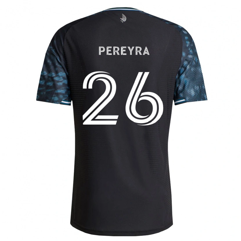 Danxen Enfant Maillot Joaquín Pereyra #26 Noir Blanc Tenues Domicile 2026/27 T-Shirt