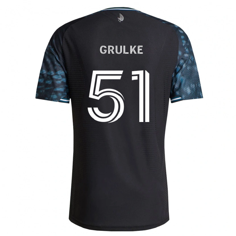 Danxen Enfant Maillot Calin Grulke #51 Noir Blanc Tenues Domicile 2026/27 T-Shirt