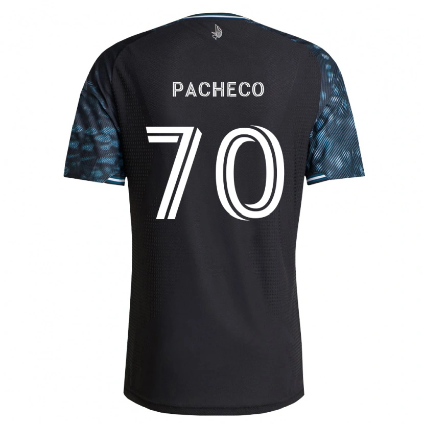 Danxen Enfant Maillot Diogo Pacheco #70 Noir Blanc Tenues Domicile 2026/27 T-Shirt