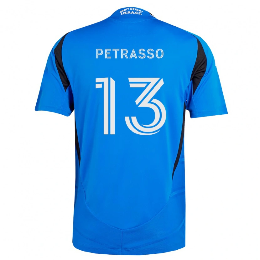 Danxen Enfant Maillot Luca Petrasso #13 Bleu Blanc Noir Tenues Domicile 2026/27 T-Shirt
