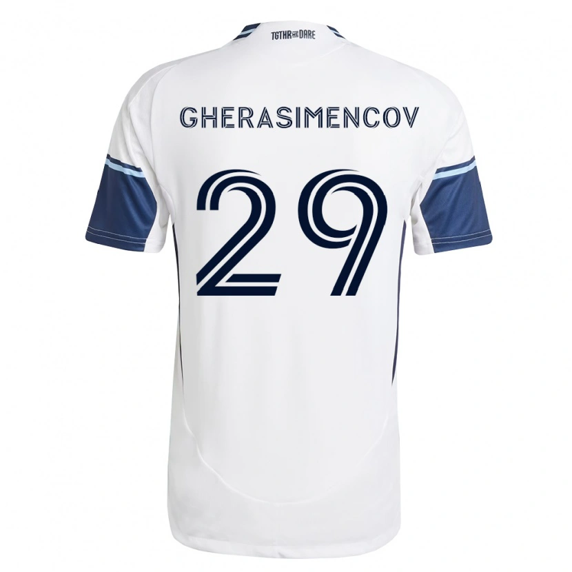 Danxen Enfant Maillot Mihail Gherasimencov #29 Blanc Bleu Royal Tenues Domicile 2026/27 T-Shirt