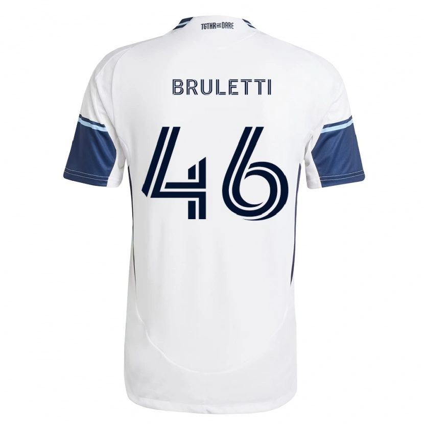 Danxen Enfant Maillot Cristiano Bruletti #46 Blanc Bleu Royal Tenues Domicile 2026/27 T-Shirt