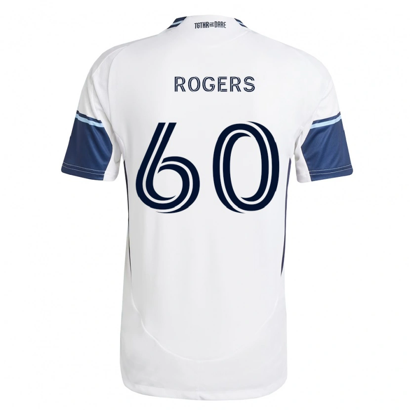 Danxen Enfant Maillot Sam Rogers #60 Blanc Bleu Royal Tenues Domicile 2026/27 T-Shirt