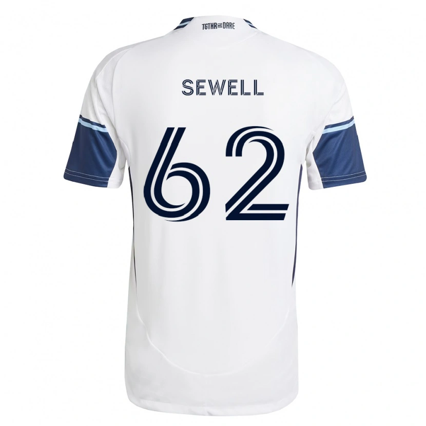 Danxen Enfant Maillot Ryder Sewell #62 Blanc Bleu Royal Tenues Domicile 2026/27 T-Shirt