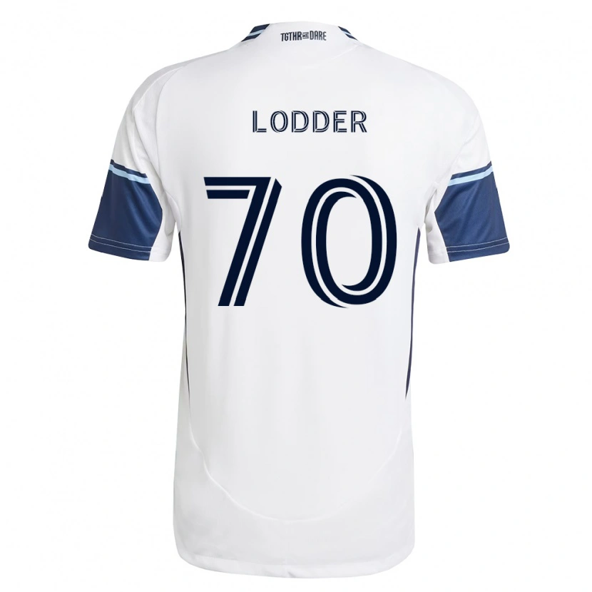 Danxen Enfant Maillot Timothy Lodder #70 Blanc Bleu Royal Tenues Domicile 2026/27 T-Shirt