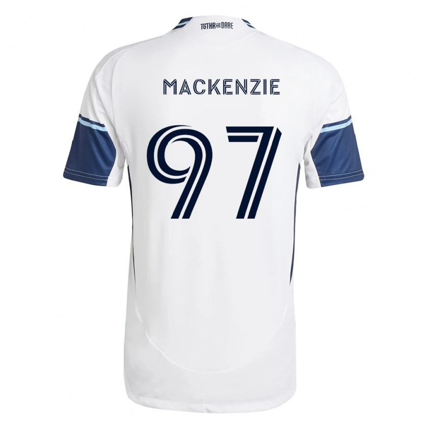 Danxen Enfant Maillot Liam Mackenzie #97 Blanc Bleu Royal Tenues Domicile 2026/27 T-Shirt