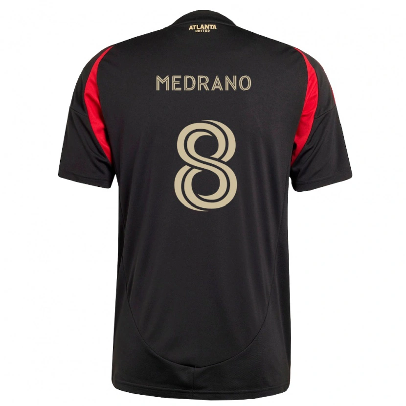 Danxen Enfant Maillot Keven Medrano #8 Noir Rouge Tenues Domicile 2026/27 T-Shirt