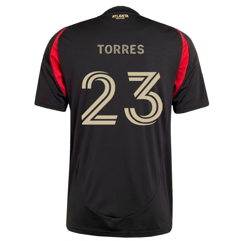 Danxen Enfant Maillot Adyn Torres #23 Noir Rouge Tenues Domicile 2026/27 T-Shirt
